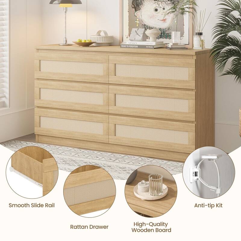 Rattan Dresser for Bedroom