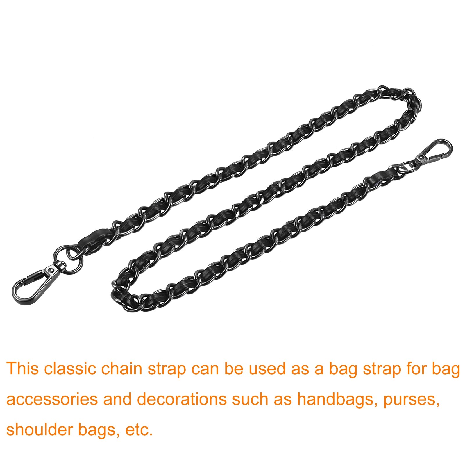 Iron Flat Chain Strap, 39 Handbag Purse Chain Strap DIY Bag Replacement,  Silver