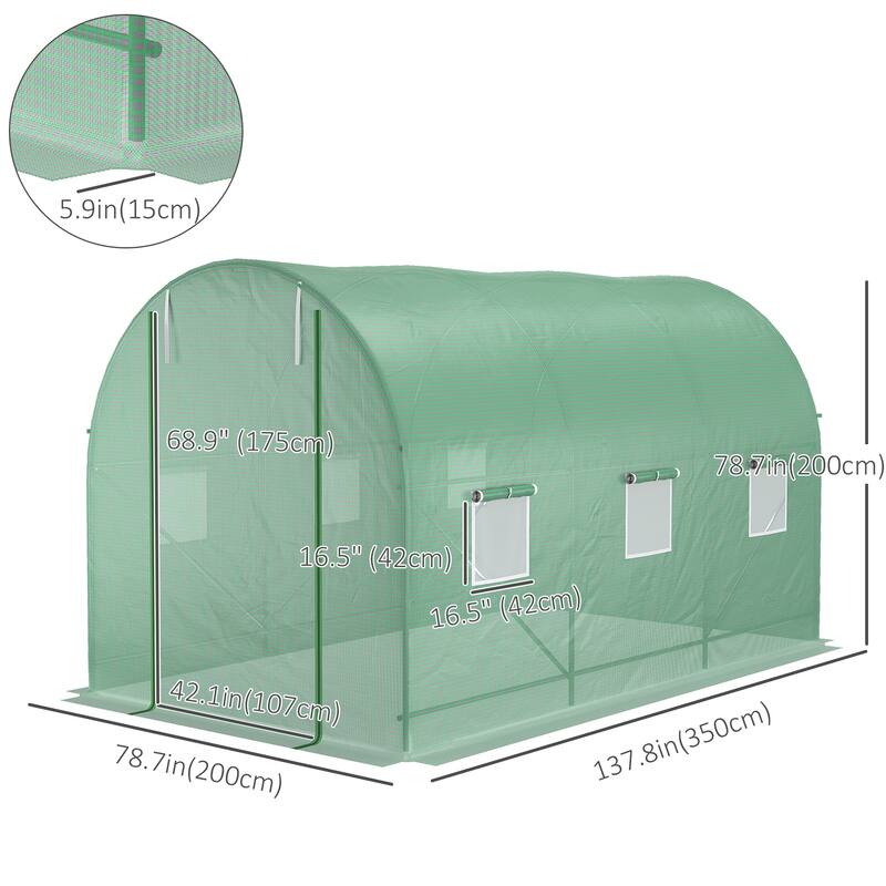 Walk-in Tunnel Greenhouse Hot House