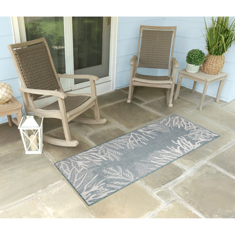 Liora Manne Carmel Reef Border Indoor/Outdoor Area Rug