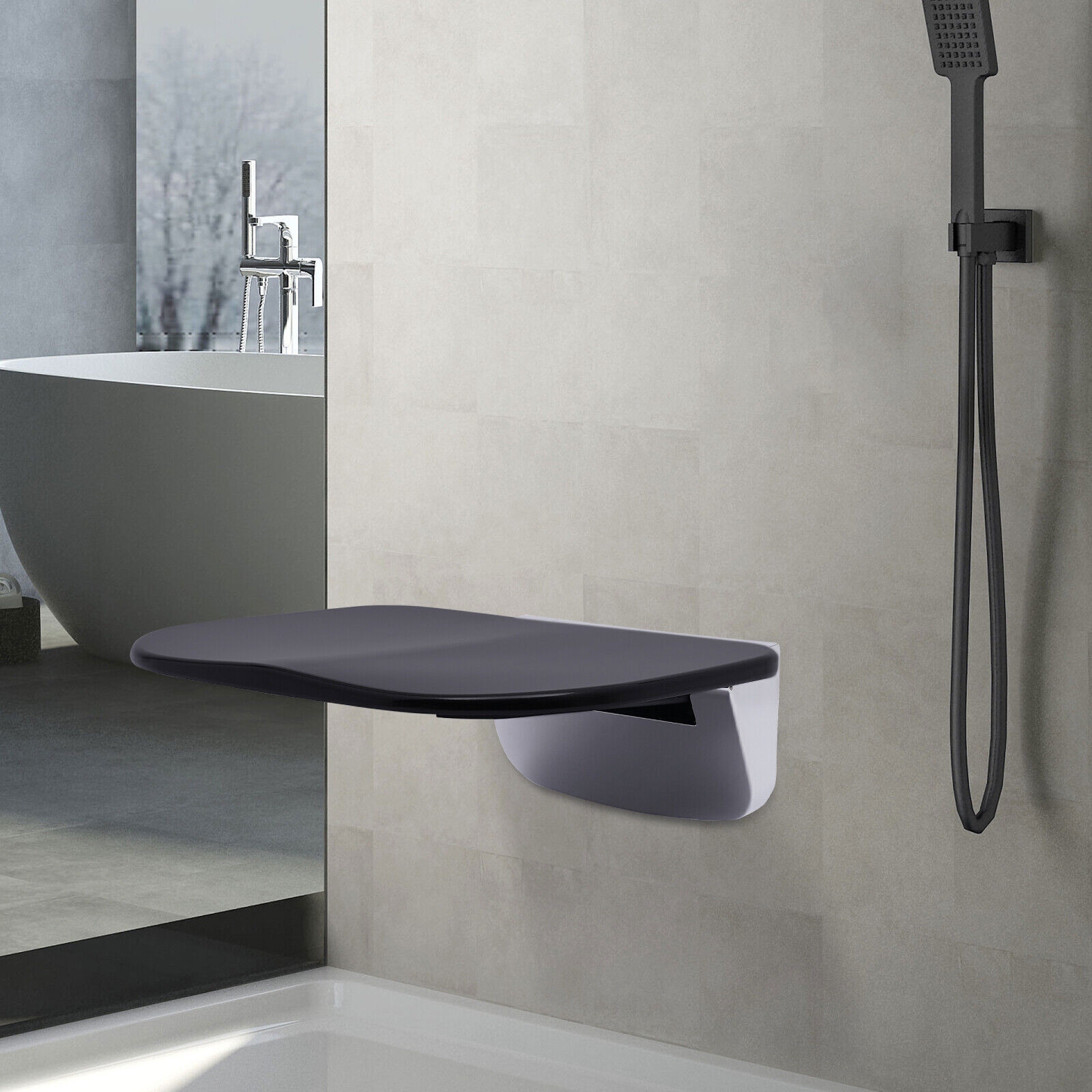 Moasis Wall Mounted Folding Shower Seat Bed Bath Beyond 39195029