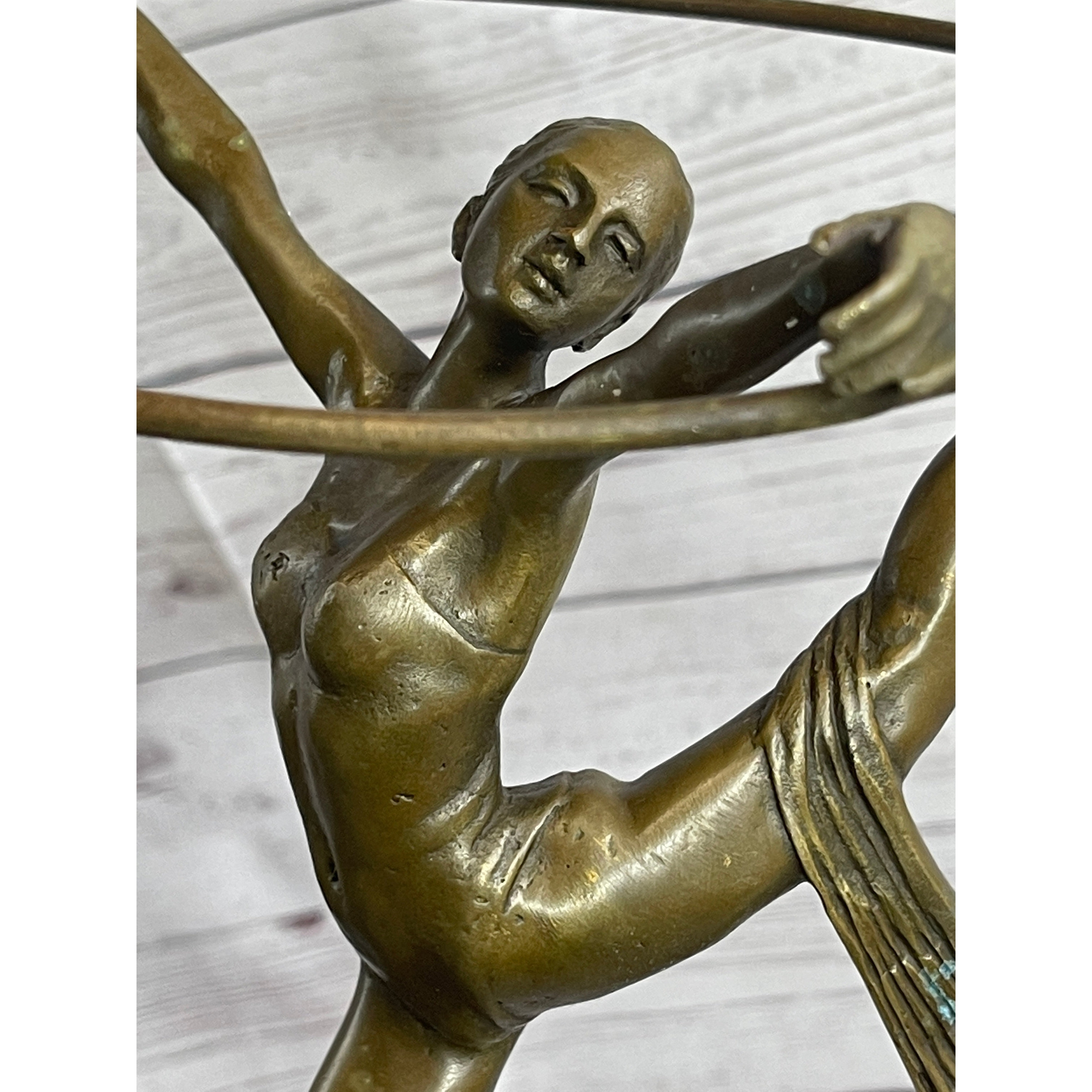 Original Miguel Lopez Gymnast Ballerina Trapeze Artist Bronze