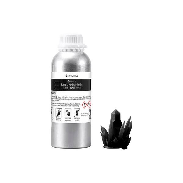Shop Monoprice Rapid Uv 3d Printer Resin 1000ml Black Compatible With All Uv Resin Printers Dlp Laser Or Lcd On Sale Overstock 23532751