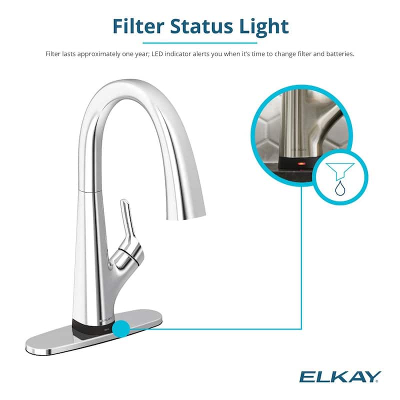 Elkay Crosstown 18 Gauge Stainless Steel 22-1/2" x 18-1/2" x 9", Single Bowl Undermount Sink Kit with Filtered Faucet