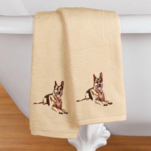 hand towels with dogs on them