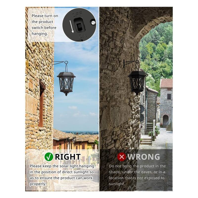 Solar Lanterns Outdoor Waterproof, Hanging Solar Lights