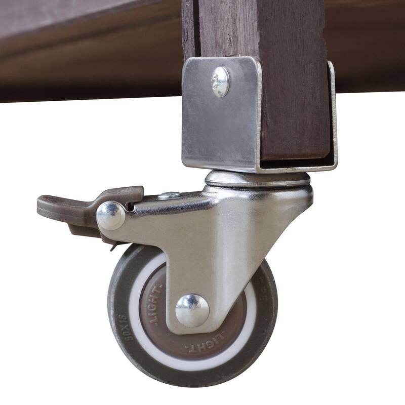 42 Inch Outdoor Kitchen Island Fir Wood Cabinet Stainless Steel Top with Shelf