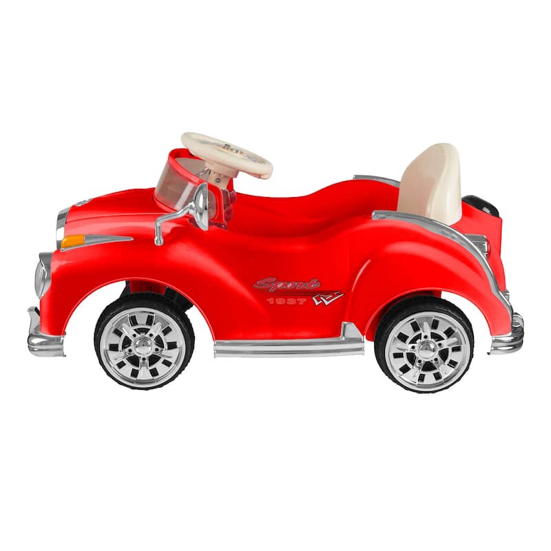 Toy Car Ride On, Classic Car Coupe With Remote Control & Sound by Lil' Rider (Red)