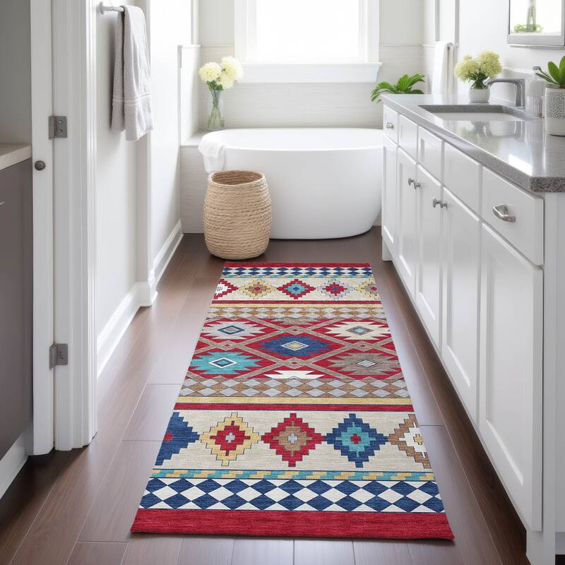 Machine Washable Indoor/ Outdoor Global Clemente Chantille Rug