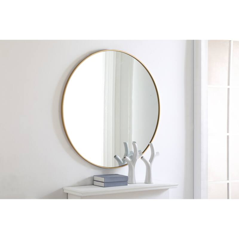 Elegant Lighting Eternity 42" Diameter Circular Beveled Metal Framed