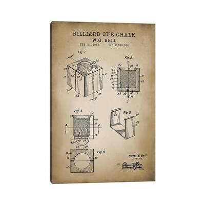 iCanvas "Billiard VII" by PatentPrintStore Canvas Print