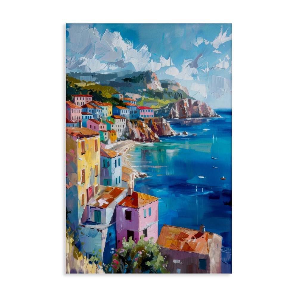 Stupell View Over Coastal Town Canvas Wall Art Design By LSR Design Studio