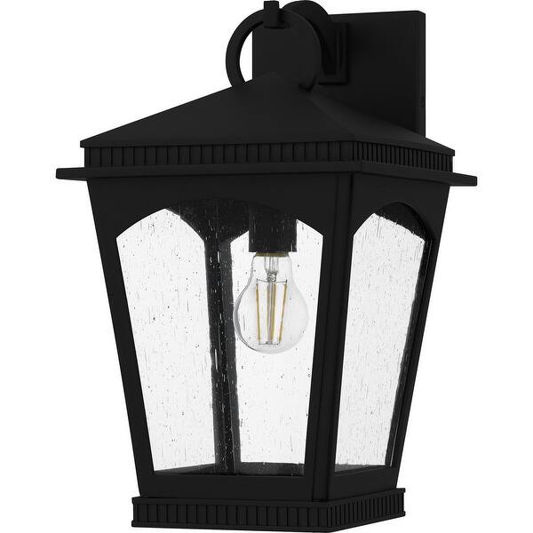 slide 2 of 5, Earth Black Outdoor Wall Lantern from the Huck Collection Earth Black