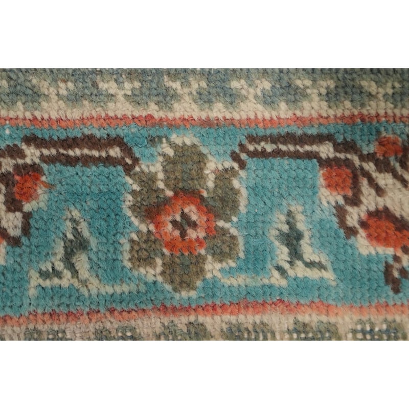Hand Knotted Oriental 100% Wool Carpet Traditional All-Over Oranges & Rust Tabriz Area Rug - 3' 8'' X 3' 2''