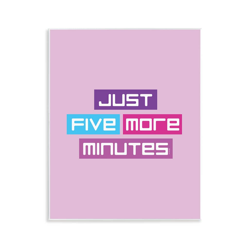 Stupell Just Five Minutes Gamer Wall Plaque Art Design By Yass Naffas Designs