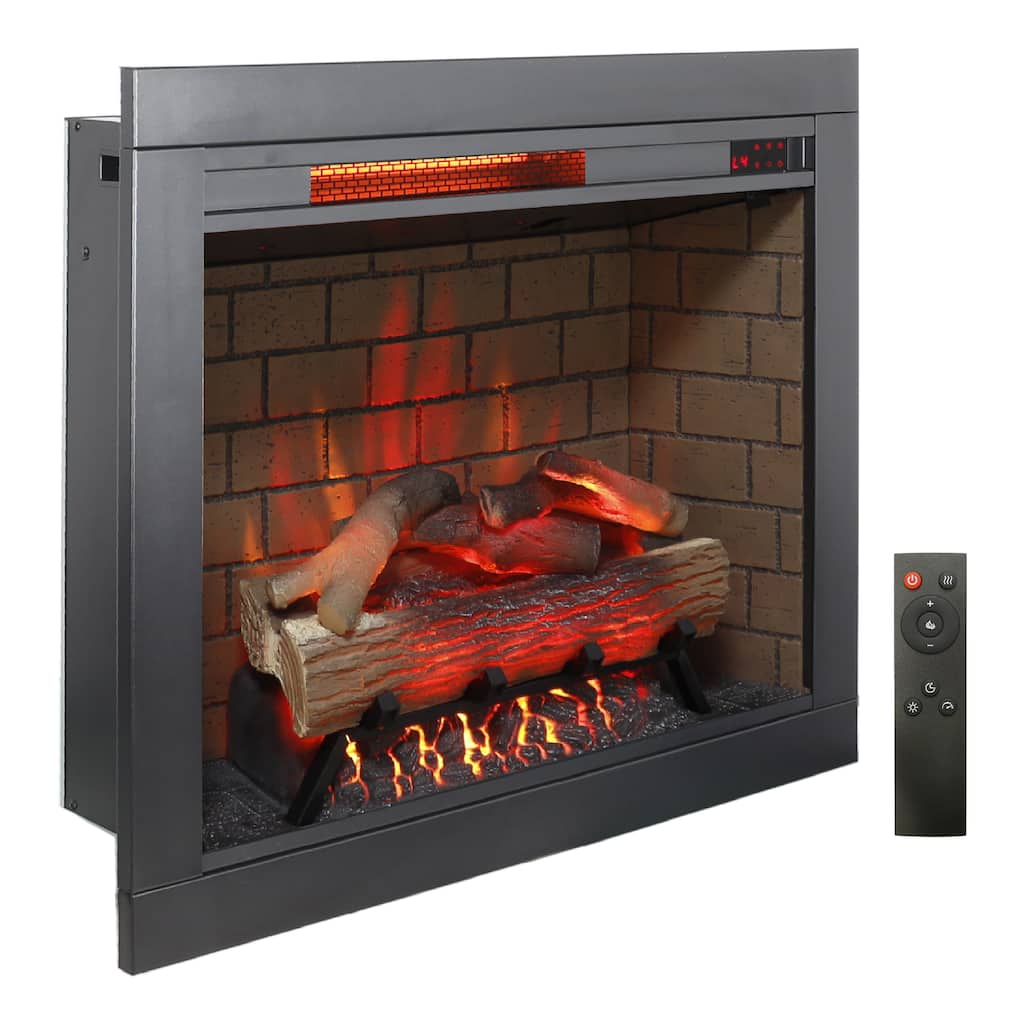 28" Infrared Electric Fireplace with Touch Panel