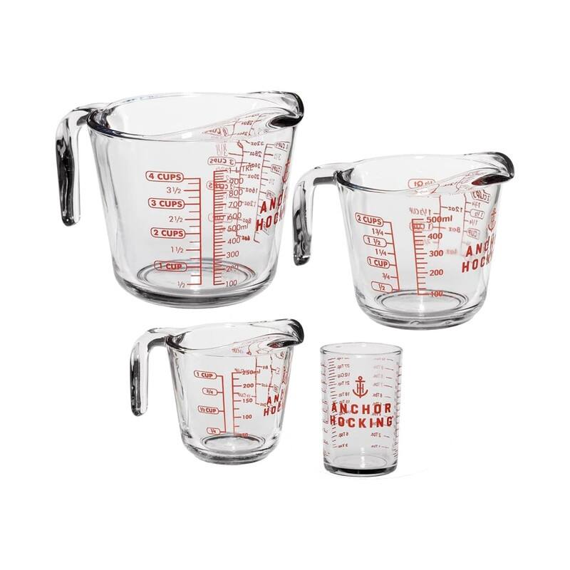 Glass Measuring Cups, 4/3/2 Piece Set - 4pc Set - 1 Piece