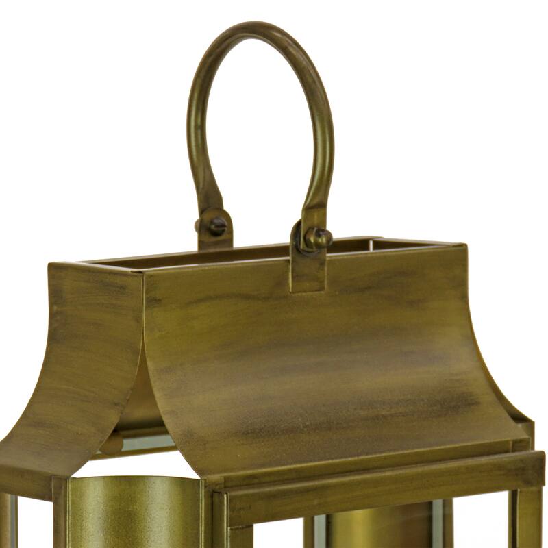 National Tree Company 22 in. HGTV Home Collection Slim Lantern, Christmas Themed Home Decor, Medium, Gold - 22 in