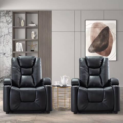 Faux Leather Power Leather Home Theater Seating Recliner Chair
