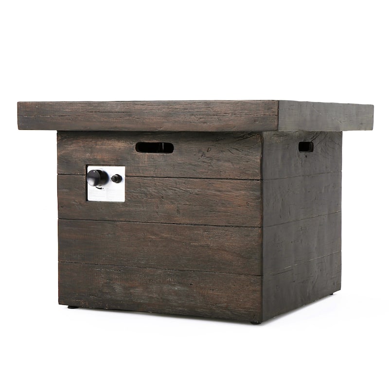 Dakota Magnesium Oxide Square Gas Fire Pit by Christopher Knight Home