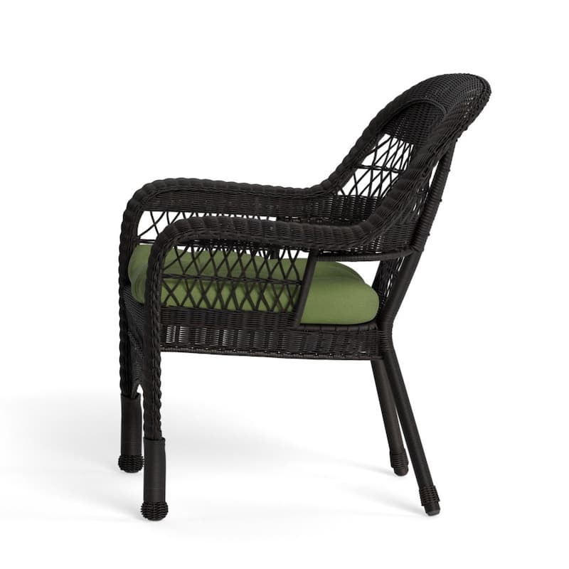 Portside Dark Roast Outdoor Wicker Dining Set (7-Piece)