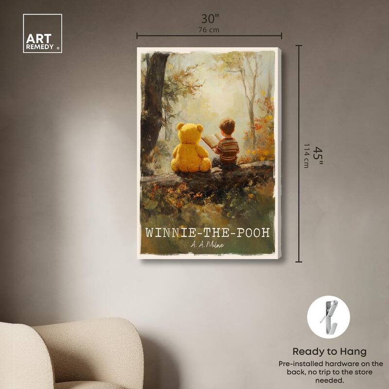 Classic Winnie the Pooh Canvas by Art Remedy, Gallery Wrapped