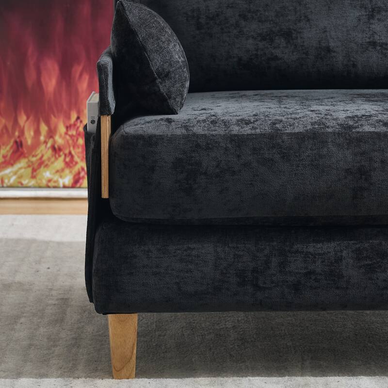 Foldable Sofa Bed Recliner, 3-In-1 Convertible Sleeper, Suitable For Small Spaces, With Three Pillows