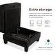 preview thumbnail 13 of 14, Furniture of America Xenia Modern Chenille Ottoman with Storage