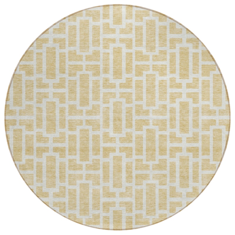 HomeRoots Geometric Transitional Rectangle Outdoor Rug