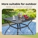 preview thumbnail 48 of 46, Outdoor 5/7-Piece Patio Dining Set, 7-positon Reclining Folding Sling Chair & E-Coating Metal Steel Table