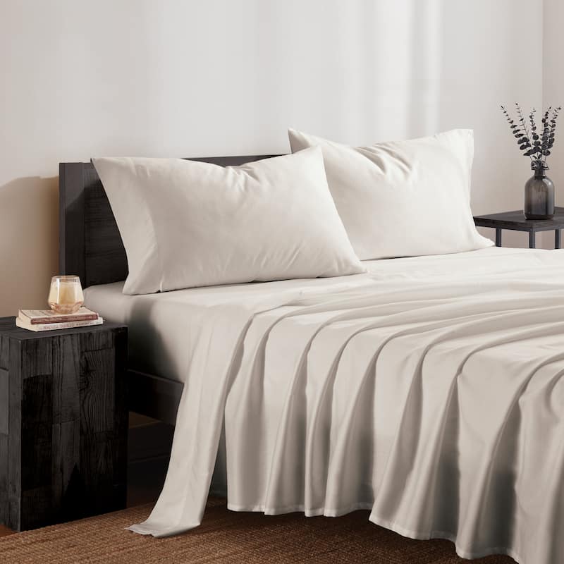 DKNY 425 Thread Count Cotton Sateen Sheet Set - King - Moon Beam