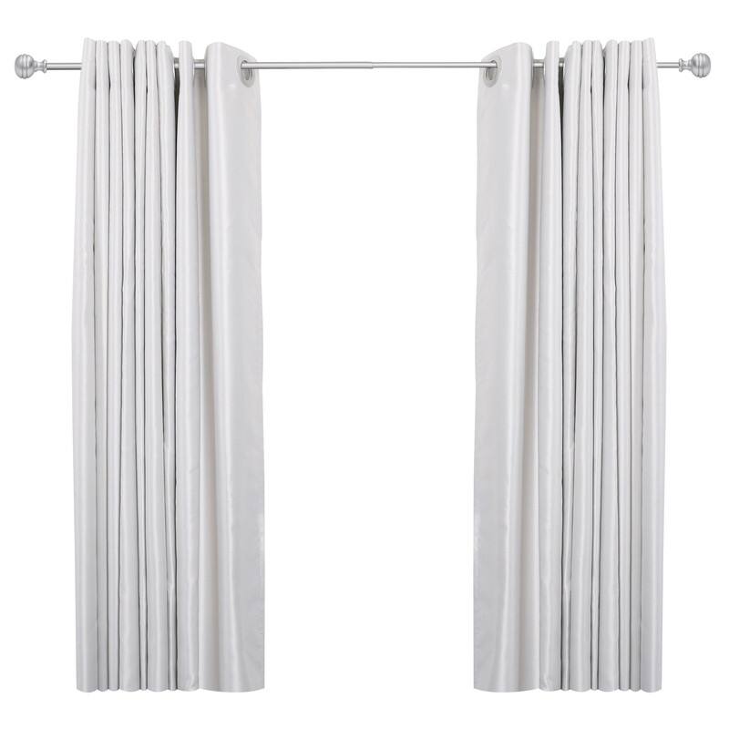 UTOPIA ALLEY 5/8 Inch Curtain Rod - Adjustable Drapery Rods, Bedroom & Living Room Decorative Curtain Rods