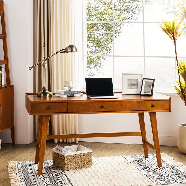 HULALA HOME Eugenia Mid-century Office Desk with Drawer
