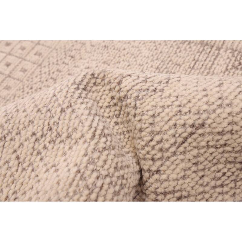 ECARPETGALLERY Hand-knotted Looma Ivory Wool Rug - 8'2 x 10'2