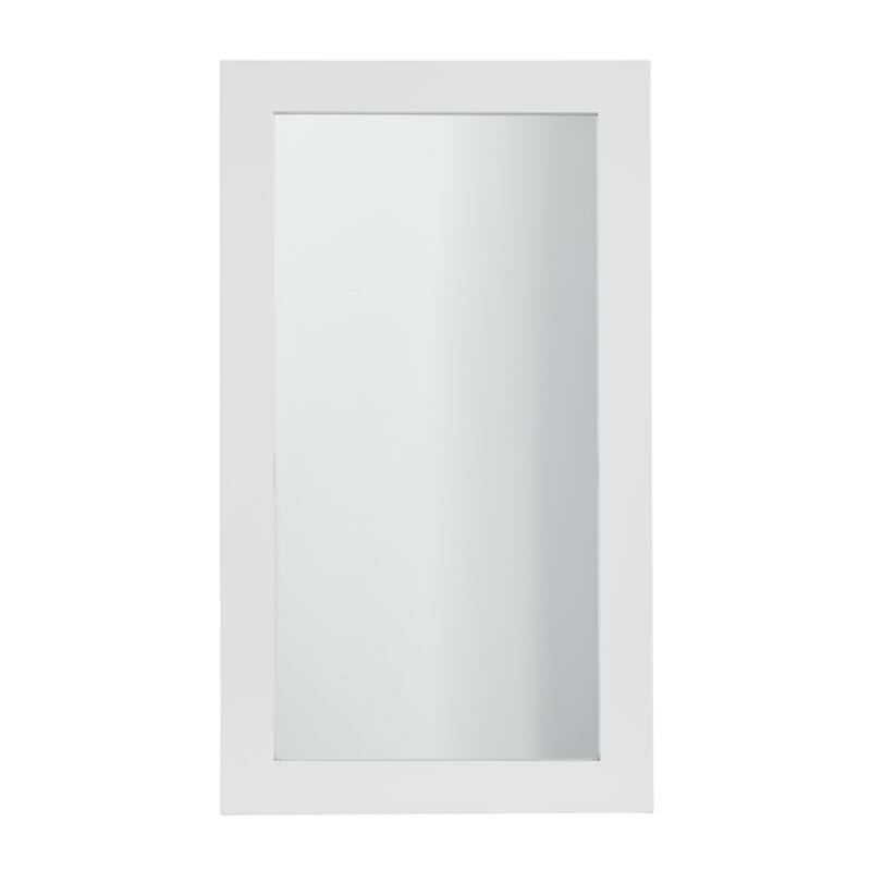 White Wooden Room Wall Mirror