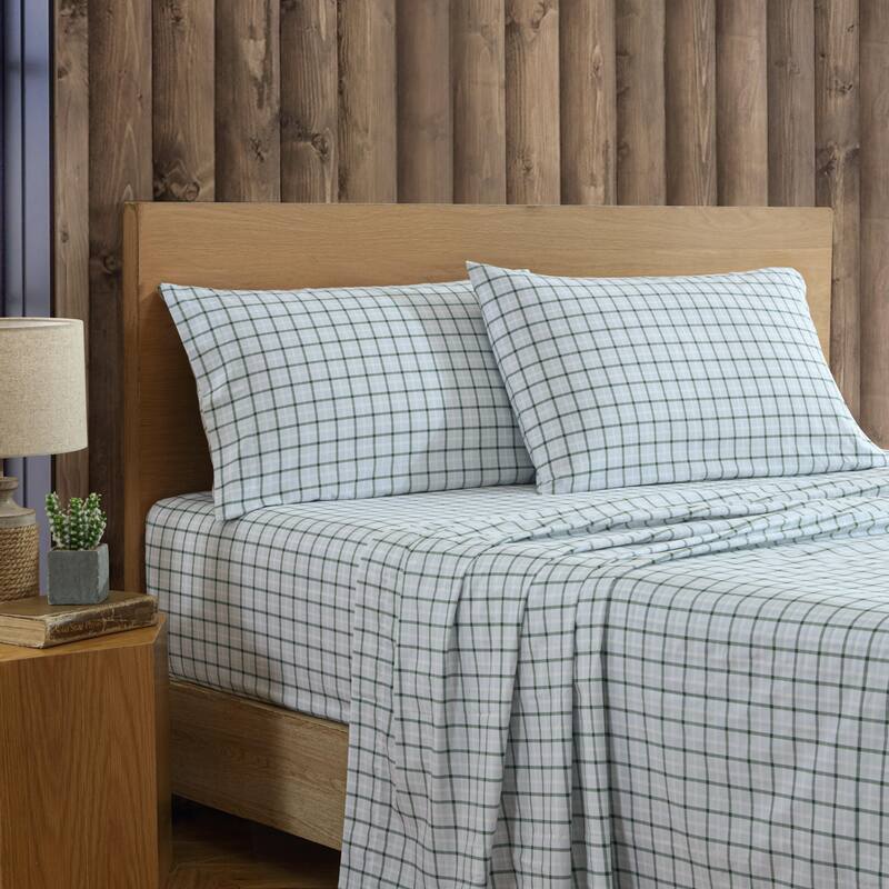 Eddie Bauer Printed Cotton Percale Deep Pocket Sheet Set