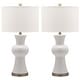 preview thumbnail 4 of 25, SAFAVIEH Lighting 30 inch Navy Lola Column Lamp (Set of 2)