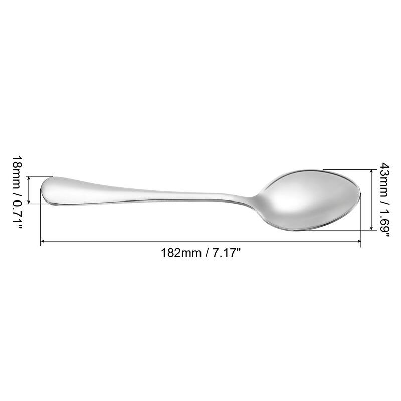 Metal Spoons Stainless Steel Spoon for Home Kitchen Restaurant - 6.7"