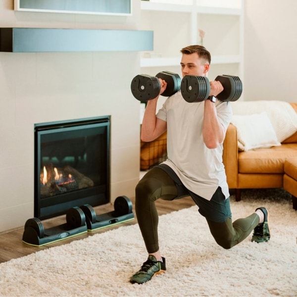 JAXJOX Adjustable Dumbbells 5-50lbs (New) - Black - Bed Bath