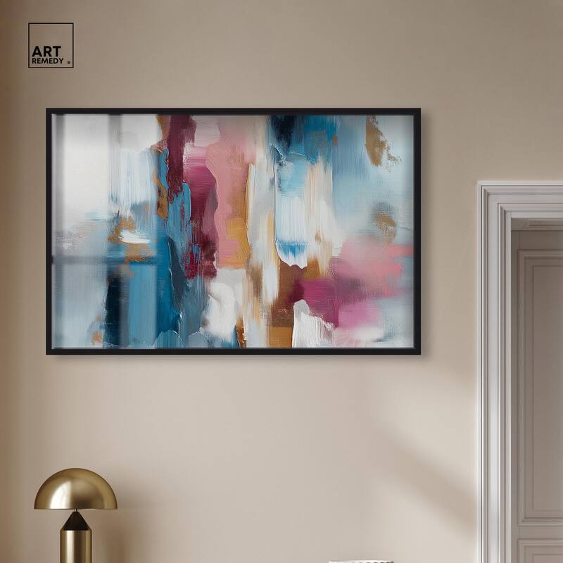 Rosy and Ocean Hues II Shadowbox by Art Remedy