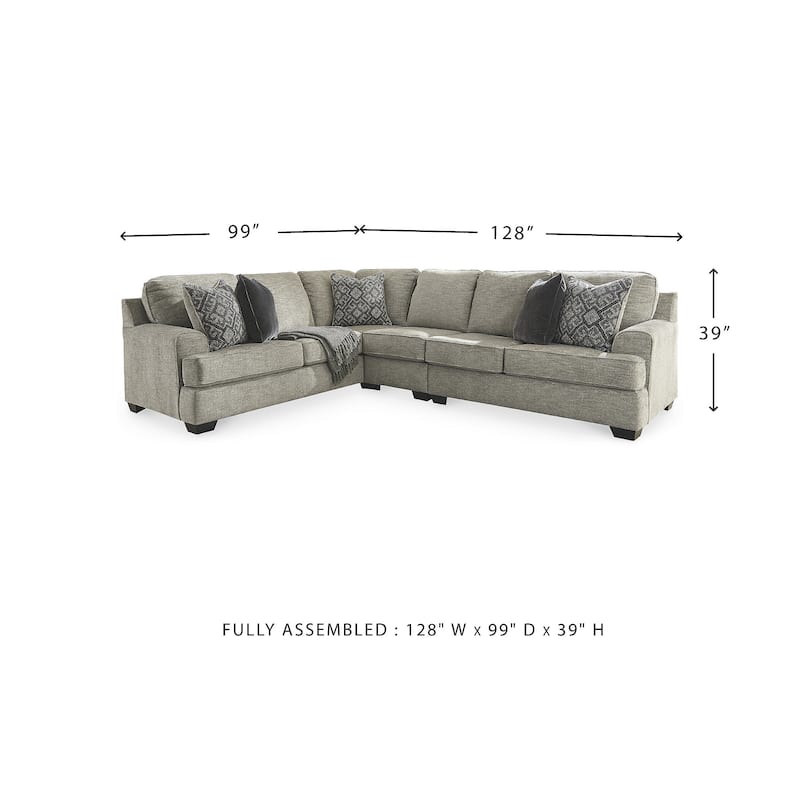 Signature Design by Ashley Bovarian Beige and Grey 3-Piece Sectional Sofa