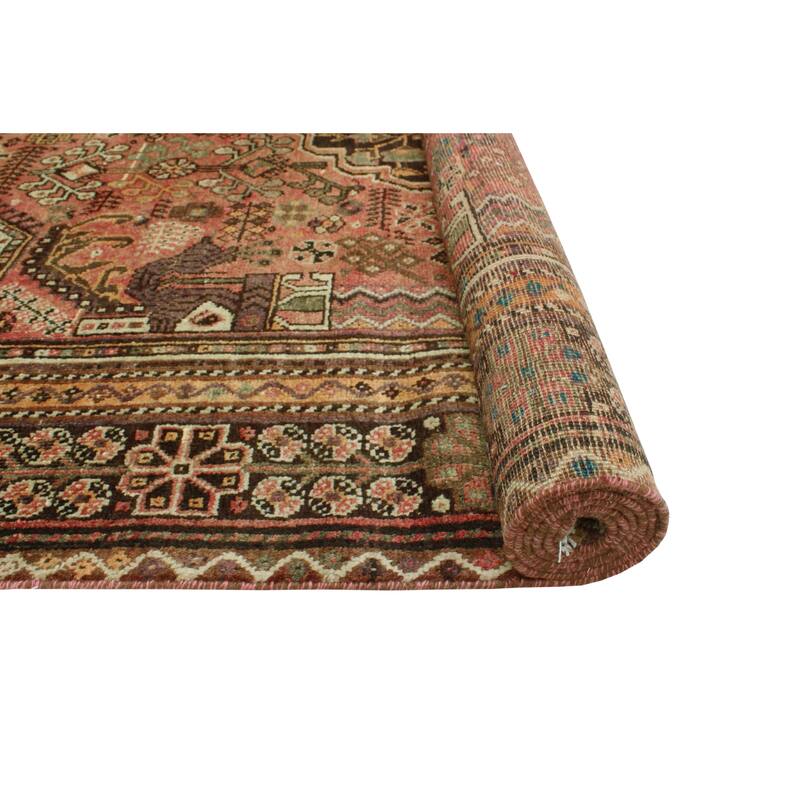 Fine Vintage Distressed Keltoum Rust/Brown Rug - 6'6" x 9'3"