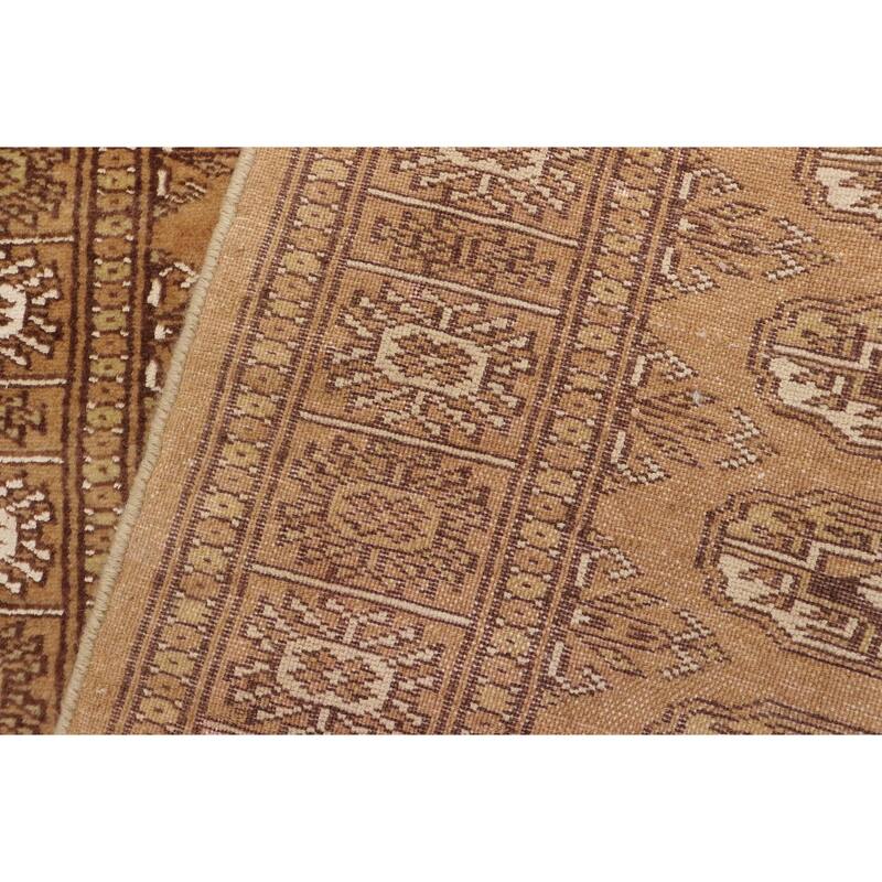Rustic Bokhara Rodgers Brown/Beige Hand Knotted Wool Runner - 2'8'' x 9'5''