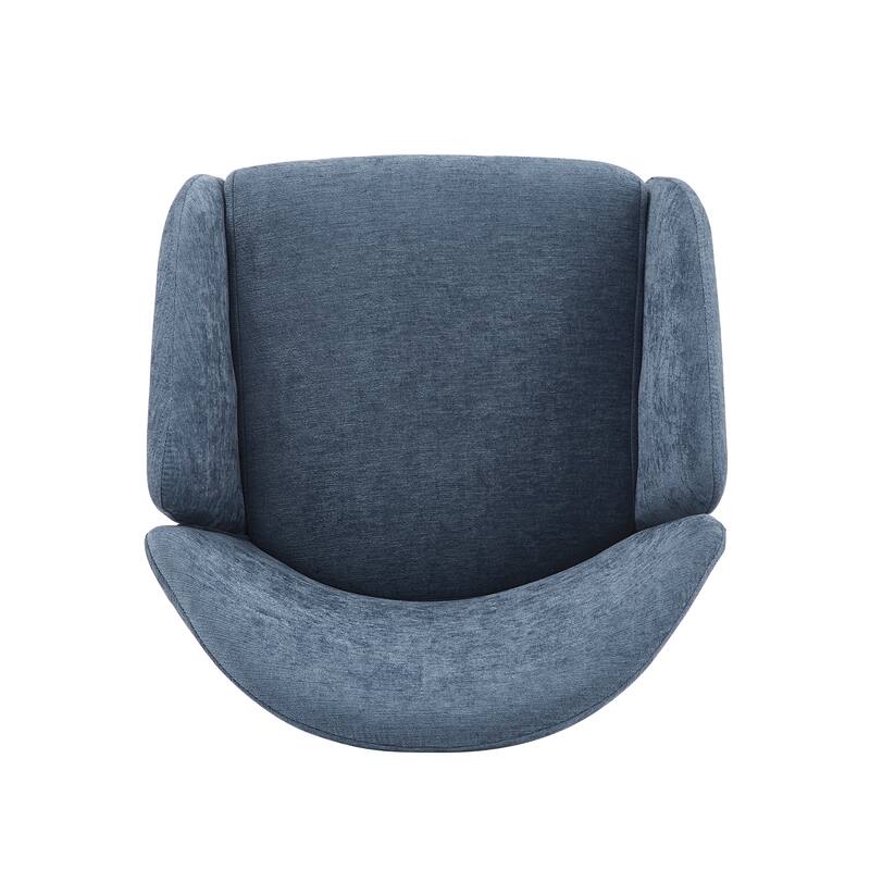 Roomfitters Upholstered Accent Armchair Set of 2, Modern Curved Design with Gold Legs