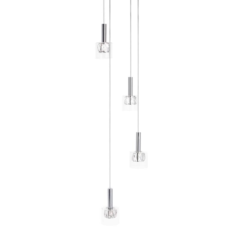 SAFAVIEH Lighting Eban Pendant - 15.3"x15.3"x52.28-82.28"