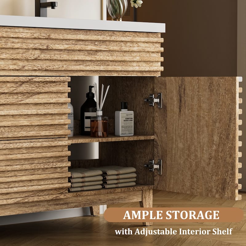 Bathroom Vanity Set W/Drop in Sink Faucet Cabinet Combo