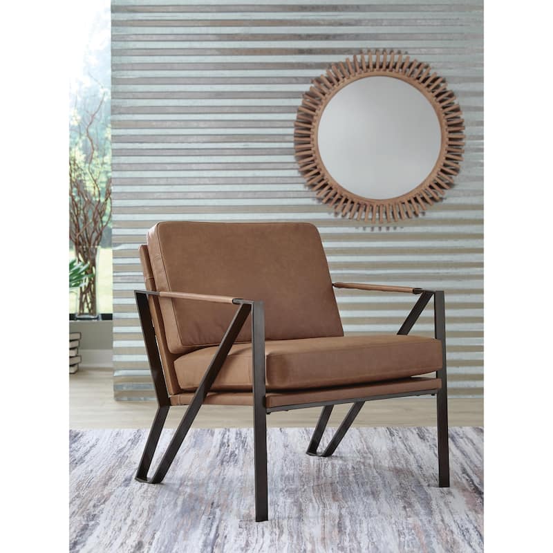 Signature Design by Ashley Garronmont Brown/Black Accent Chair - 29.5" W x 28.63" D x 34" H - 29.5" W x 28.63" D x 34" H - Brown/Black