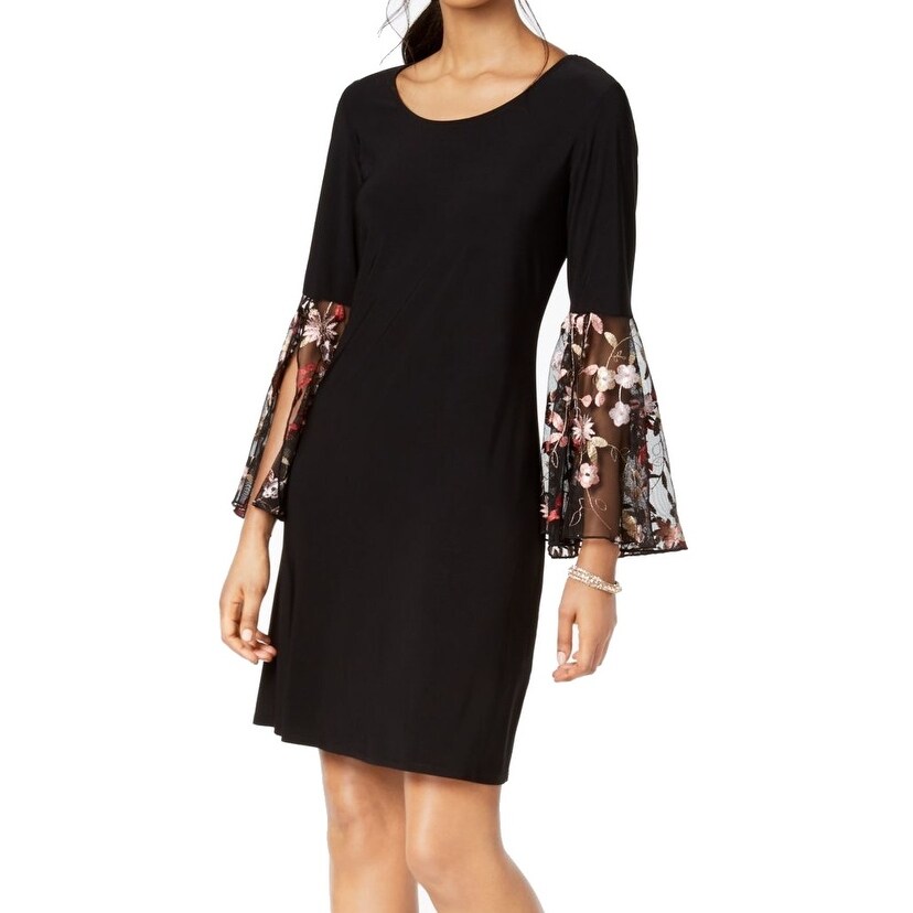 msk embroidered shift dress