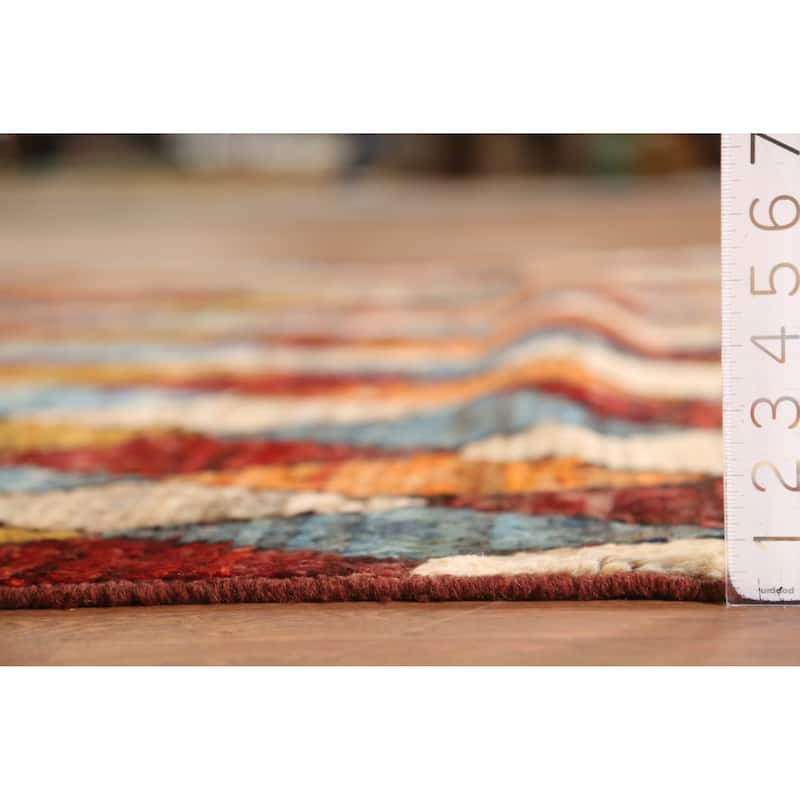 Trellis Moroccan Oriental Area Rug Hand-Knotted Tribal Wool Carpet - 6'9" x 9'5"