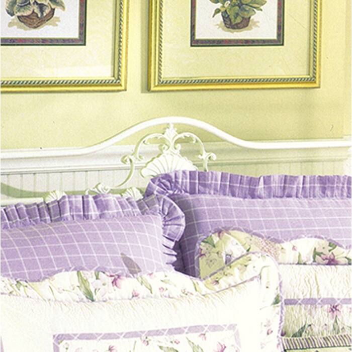 Lavender Plaid Euro Sham - Purple - Euro Square